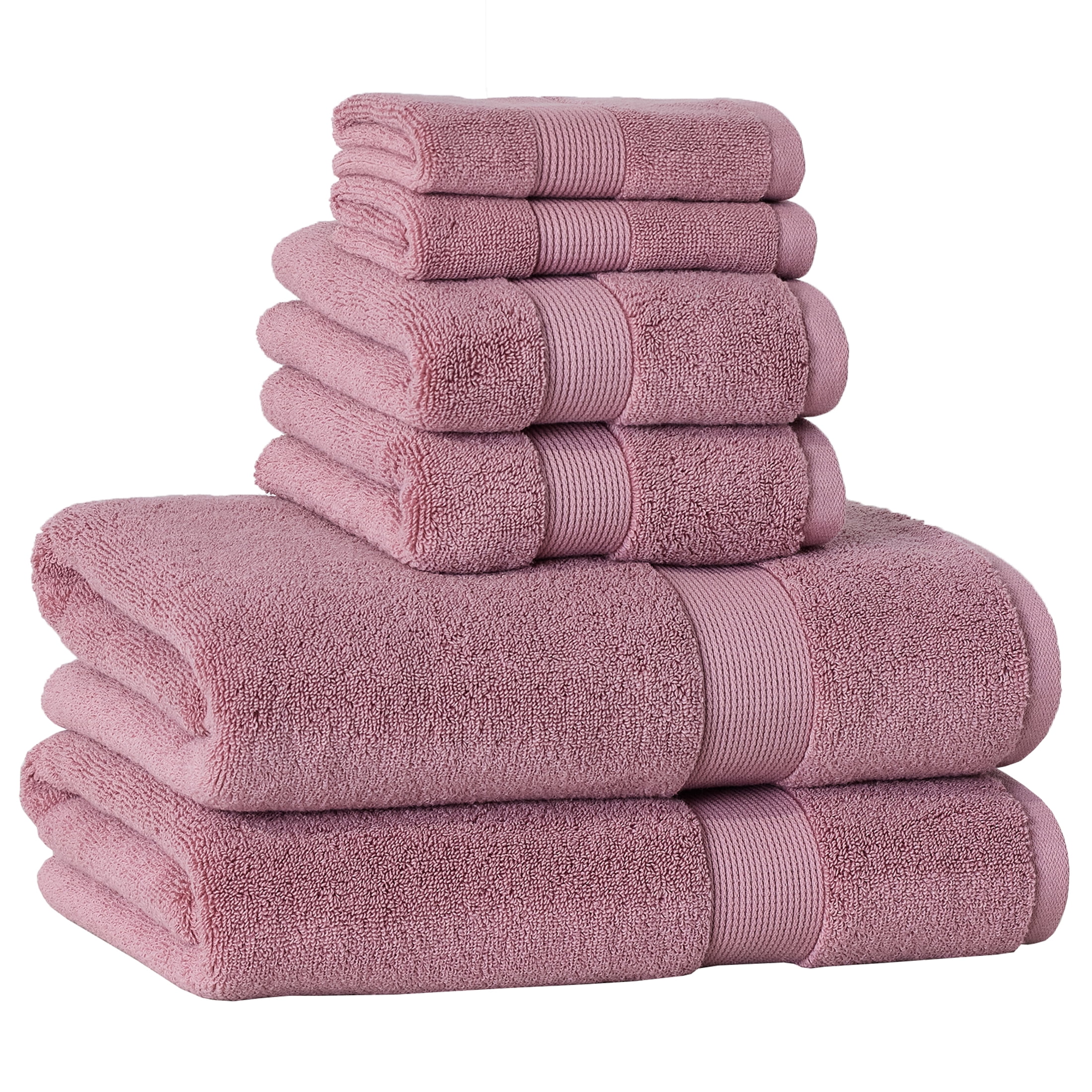 Better Homes & Gardens Signature Soft Solid Cotton 6 Piece Towel Set,Violet Gem