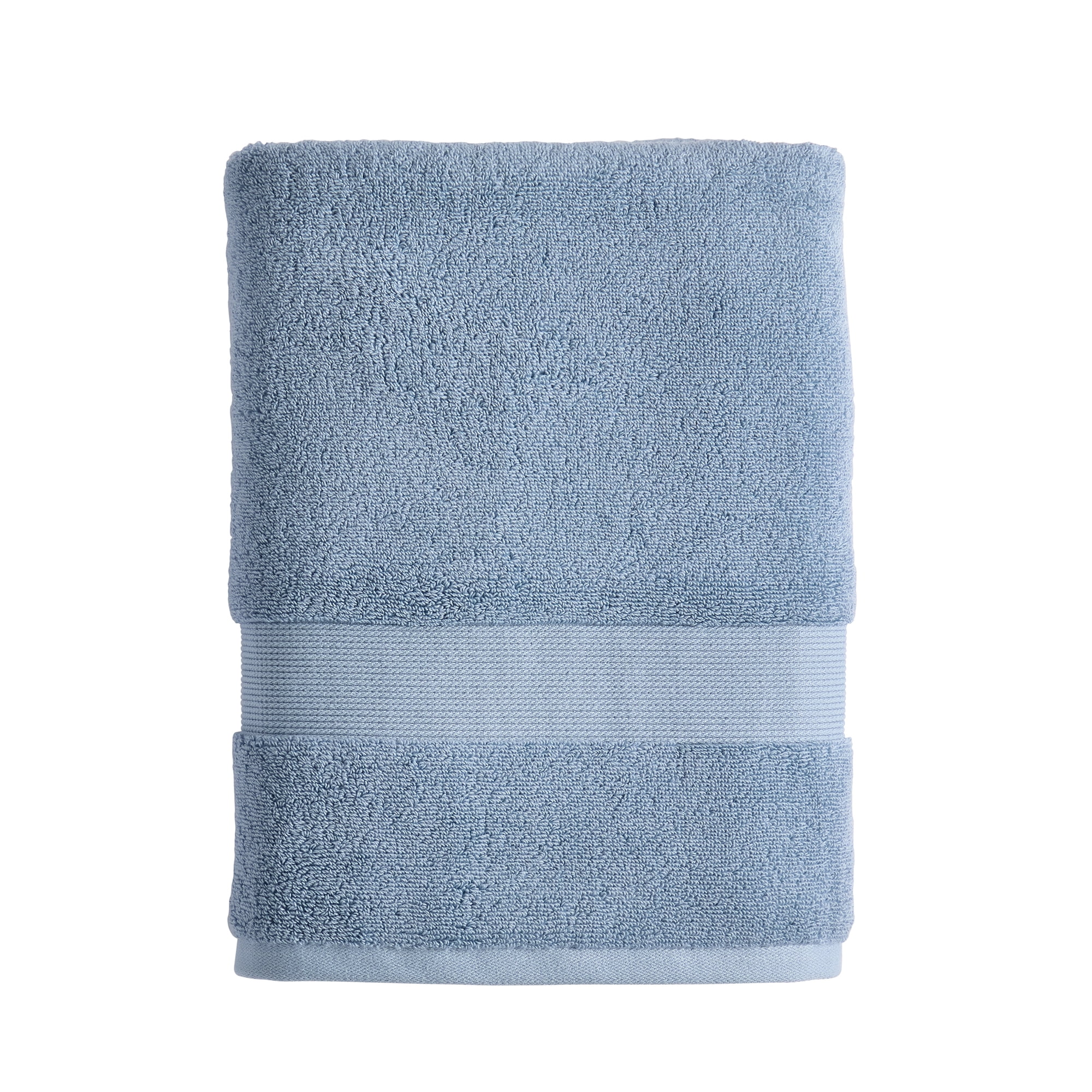 Better Homes & Gardens Signature Soft Solid Bath Towel,Blue Silver