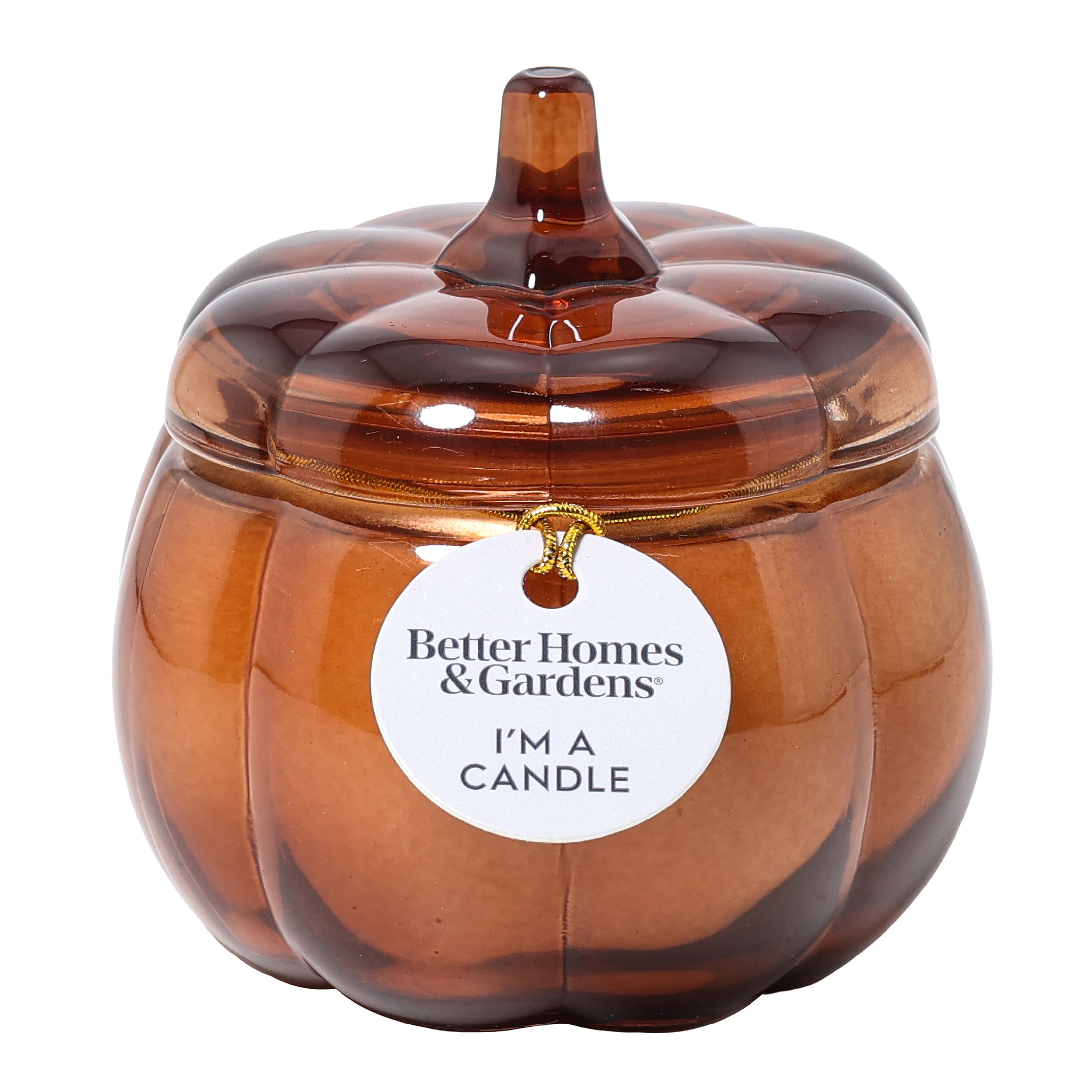 Better Homes & Gardens 5 oz Glass Pumpkin Jar Candle, Farm Apple Pumpkin