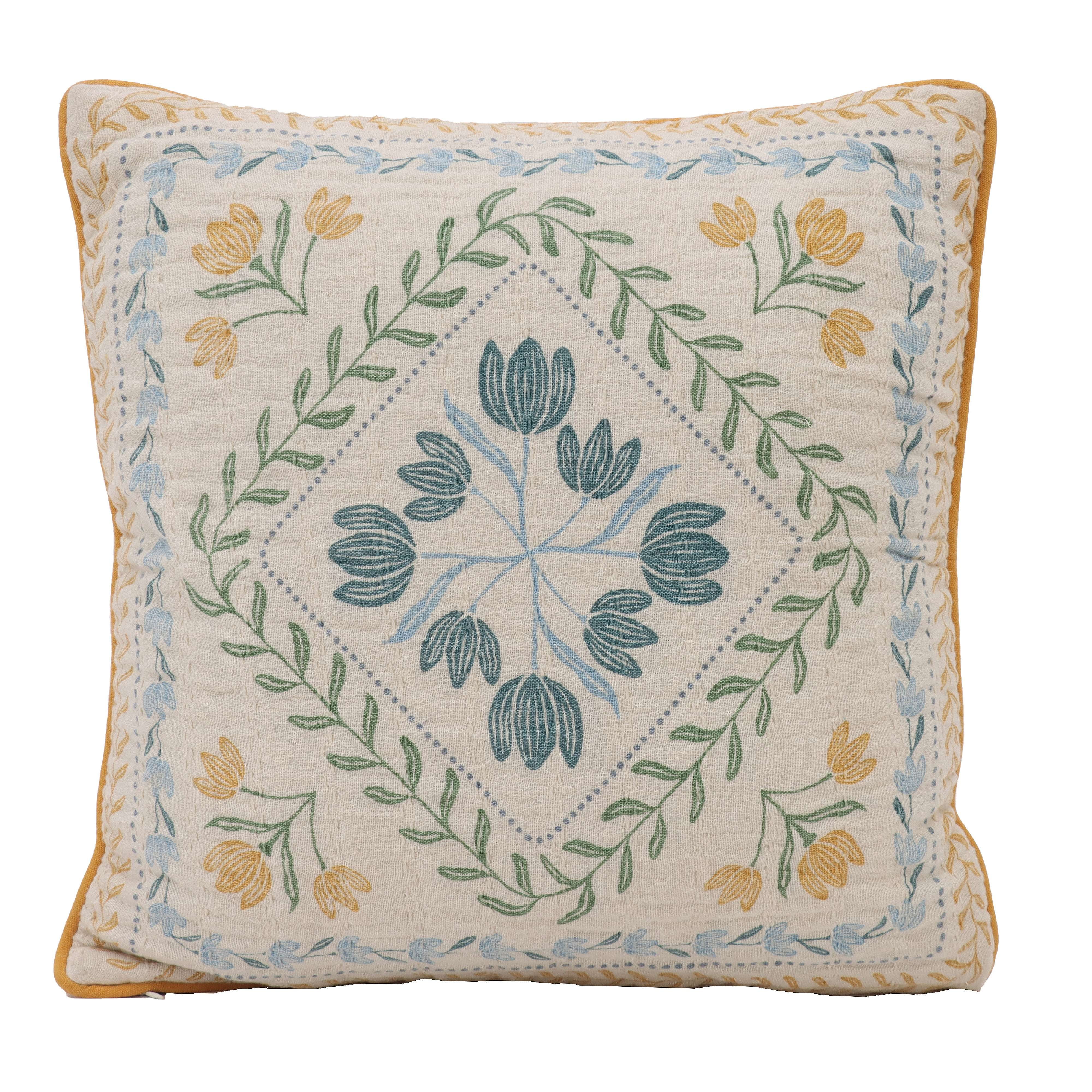 Better Homes & Gardens 18" x 18" Multi Soleil Floral Decorative Throw Pillow