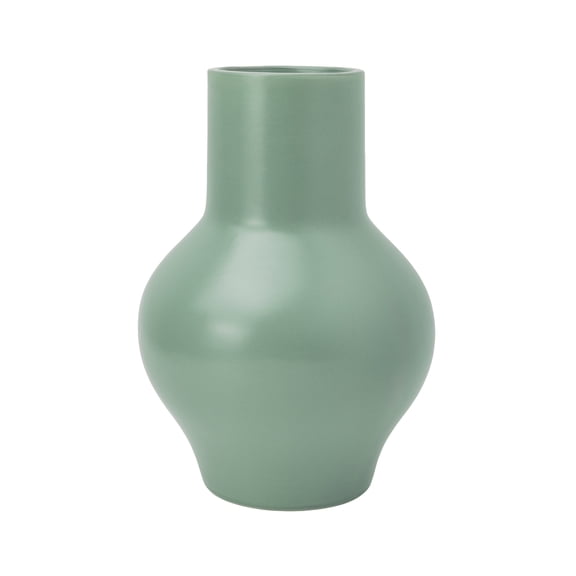 Better Homes & Gardens Green Ceramic Soft Curve Decorative Vase, 10 Inch