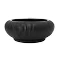 thumbnail image 1 of Better Homes & Gardens Soft Curve Black Ribbed Ceramic Decorative Bowl, 7.55", 1 of 7