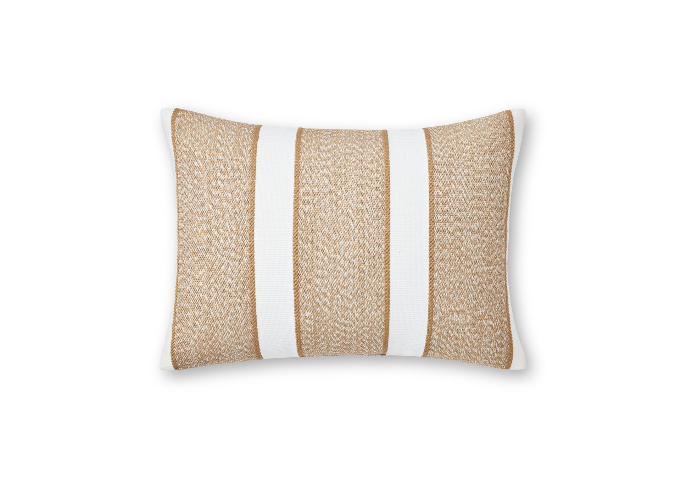 BHG Tan Texture Stripe Outdoor Pillow
