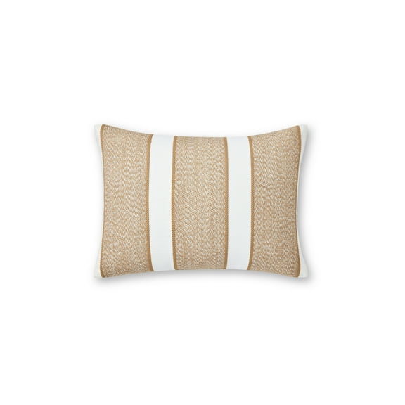 Better Homes & Gardens 18" x 13" Tan Texture Stripe Outdoor Pillow
