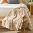thumbnail image 1 of Better Home & Gardens Textured Velvet Plush Soft Throw Blanket, Oversized, Papyrus Beige, 1 of 7