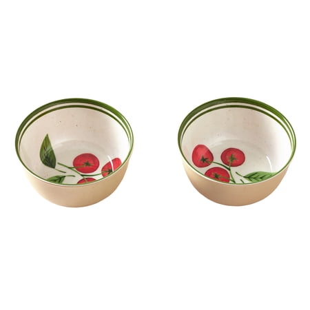 Better Homes & Gardens Bamboo Melamine Tomato Pattern Dip Bowl Set - 2 Piece