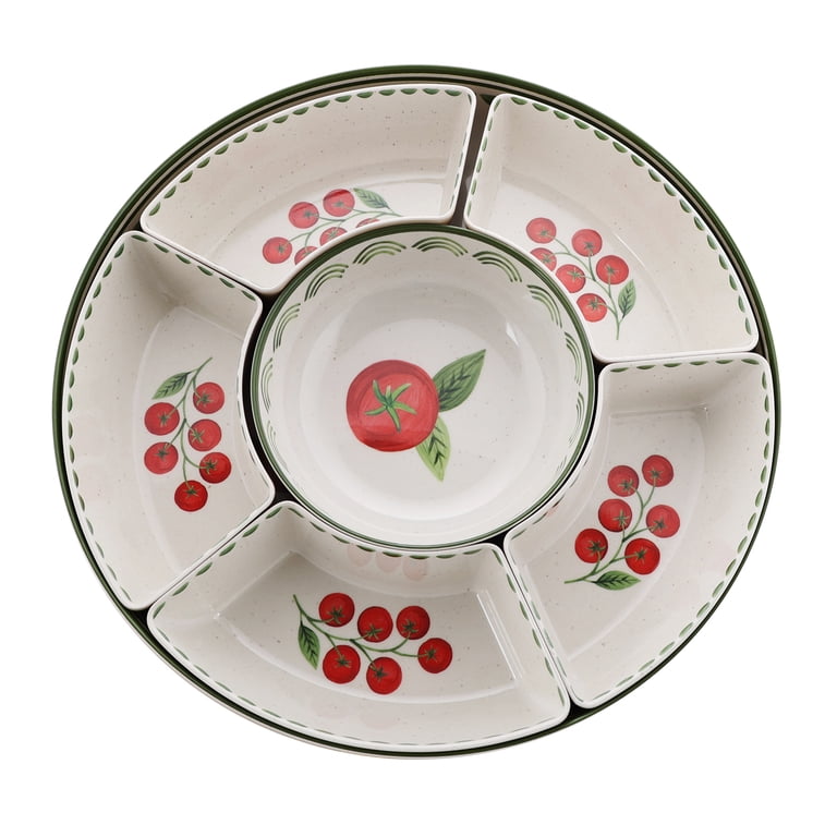 Better Homes and Gardens Tomato Design Bamboo Melamine Chip and