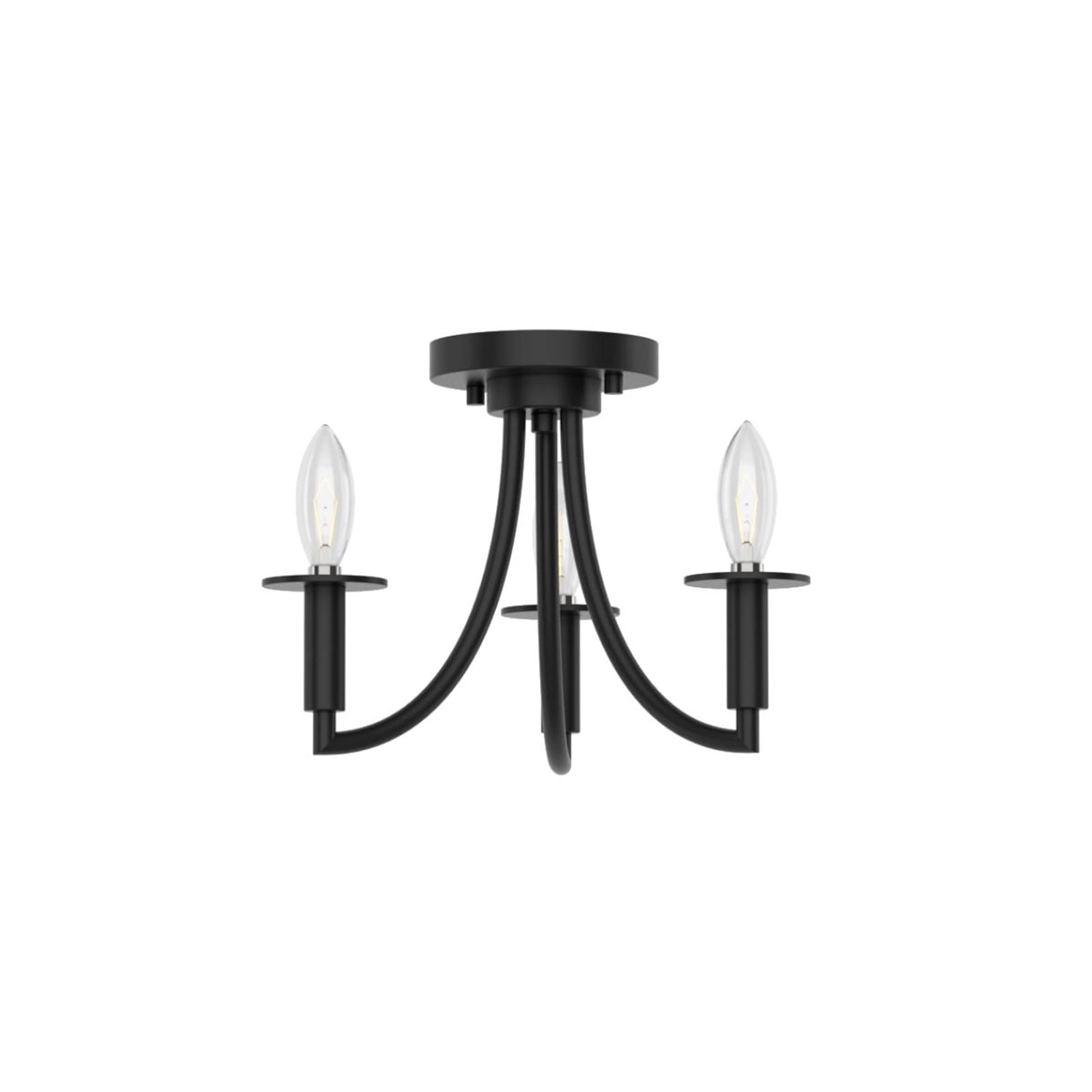 Better Homes & Gardens 12.75 in Contemporary Matte Black Convertible Pendant