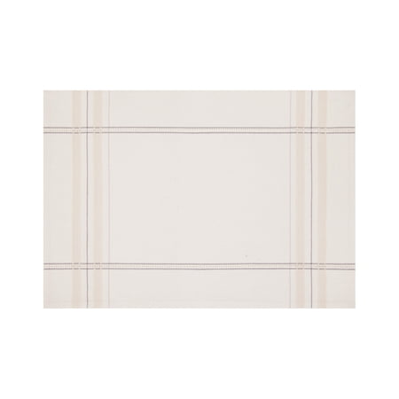 Better Homes & Gardens Tuesday Plaid Table Placemat, Soft Silver, 14 in x 20 in, Cotton