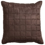 Better Homes & Gardens Velvet Throw Pillow, Brown Basket Tufted Design, 20 in x 20 in