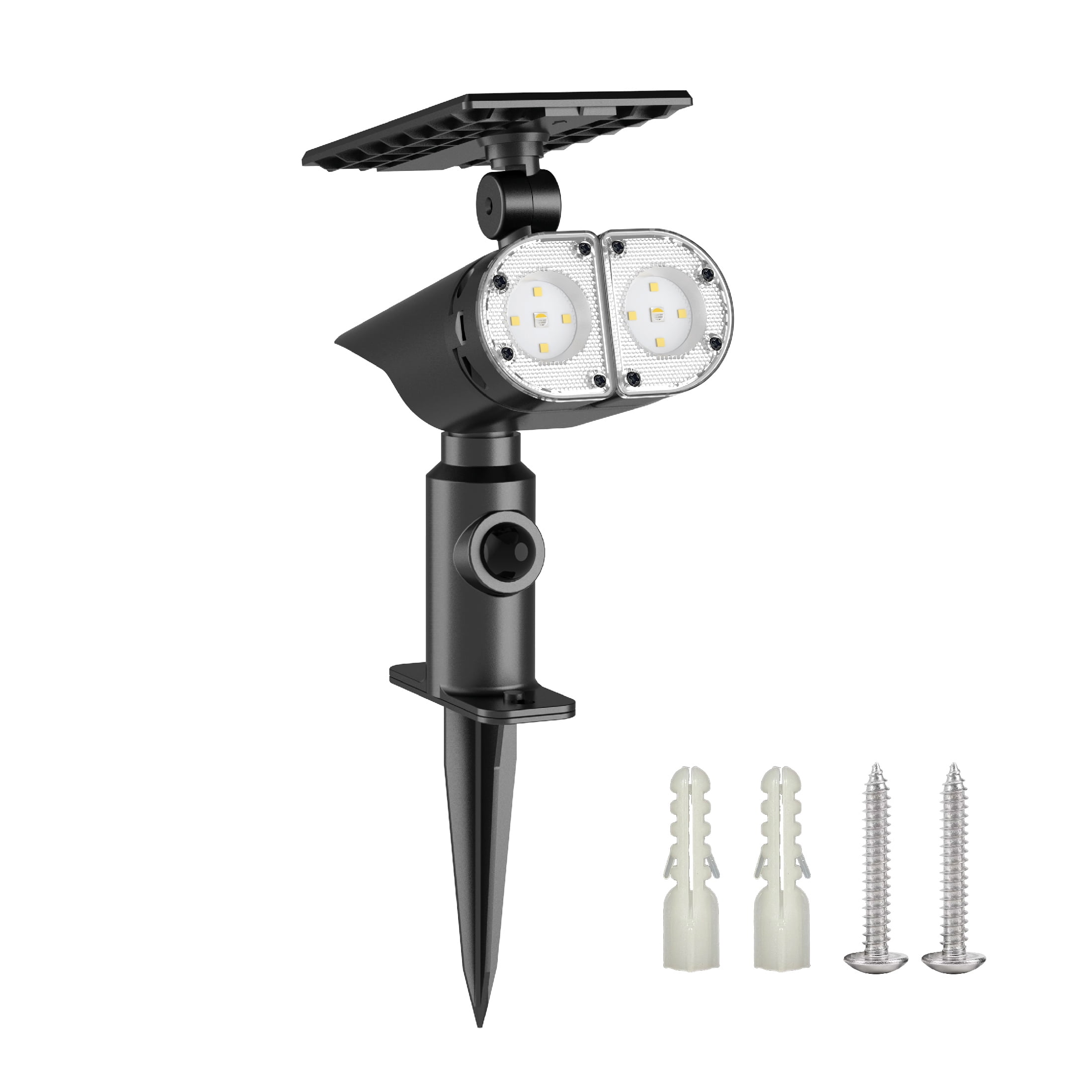 Better Homes & Gardens Solar Motion Sensor Dual-Head LED Outdoor Spotlight, Adjustable, 600 Lumens