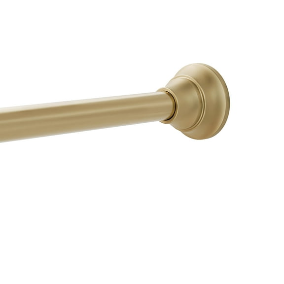 Better Homes & Gardens Rustproof 43 to 72 Adjustable Tension Decorative Shower Curtain Rod, Brass
