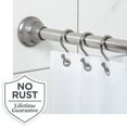 thumbnail image 1 of Better Homes & Gardens Wave Finial No Rust 43” to 72” Adjustable Tension Shower Curtain Rod, Nickel, 1 of 7