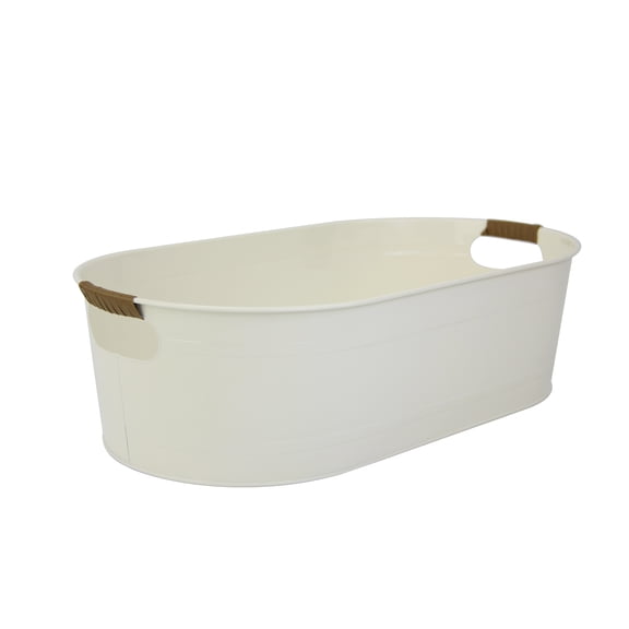 Better Homes & Gardens - Vanilla White Medium Oval Tub, 20.27 in L x 11.22 in W x 5.7 in H
