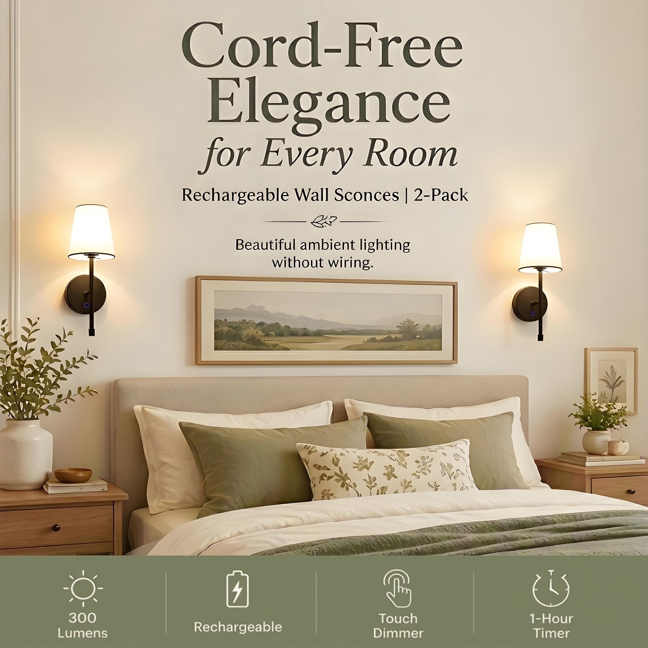 BHG rechargeable Wall Light