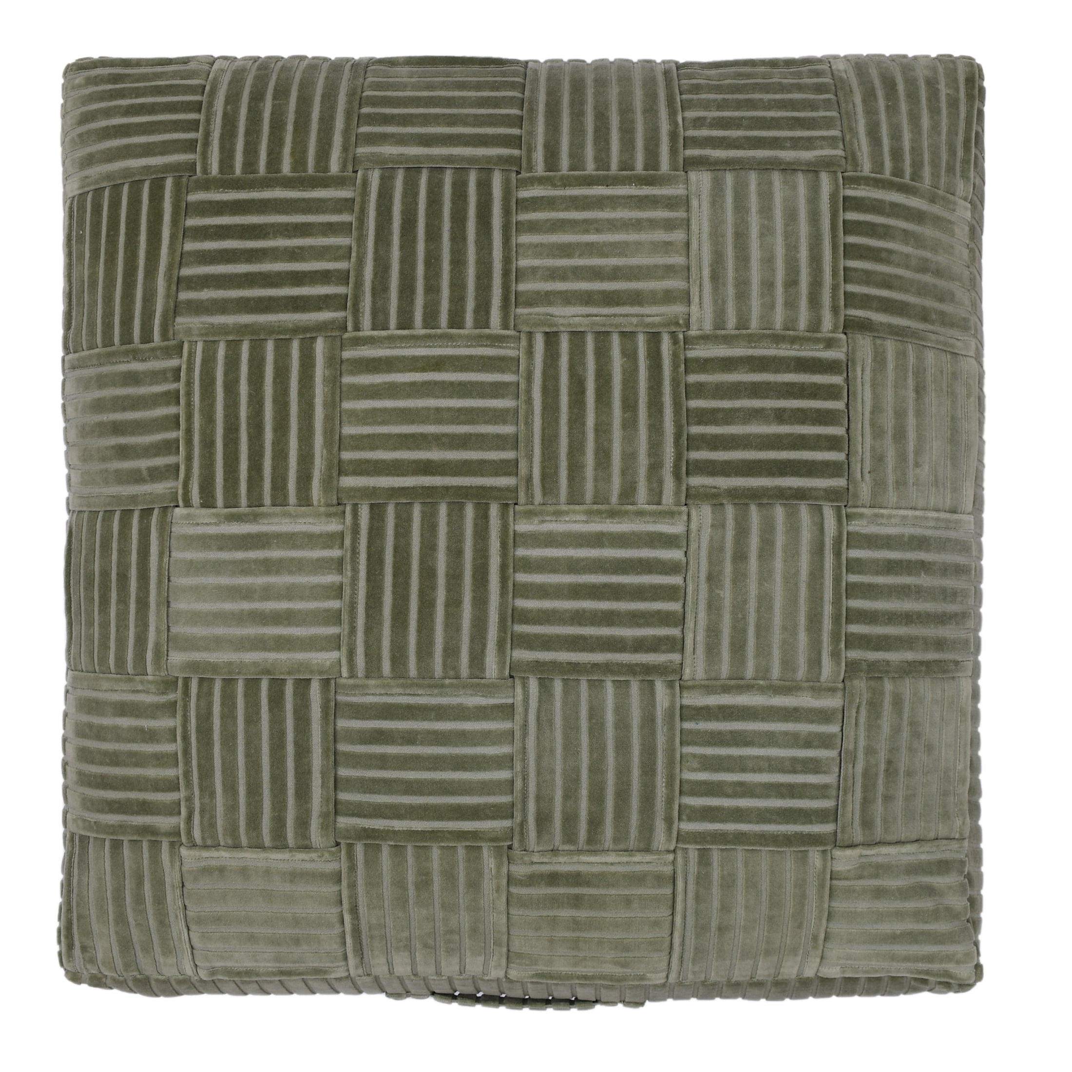 Better Homes & Gardens Velvet Woven Floor Cushion Cover, Dark Cilantro