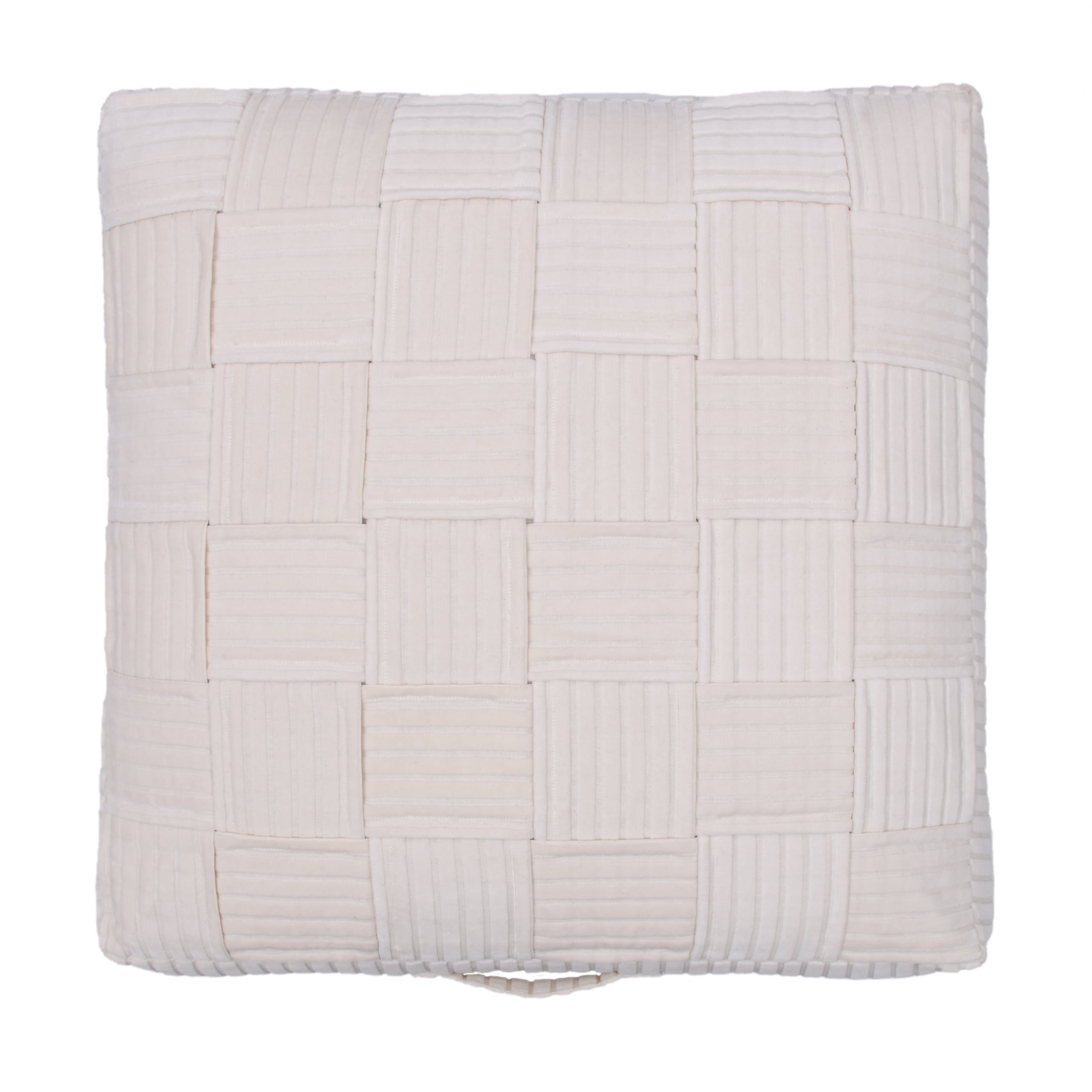 Better Homes & Gardens Velvet Woven Floor Cushion Cover, Vanilla Dream