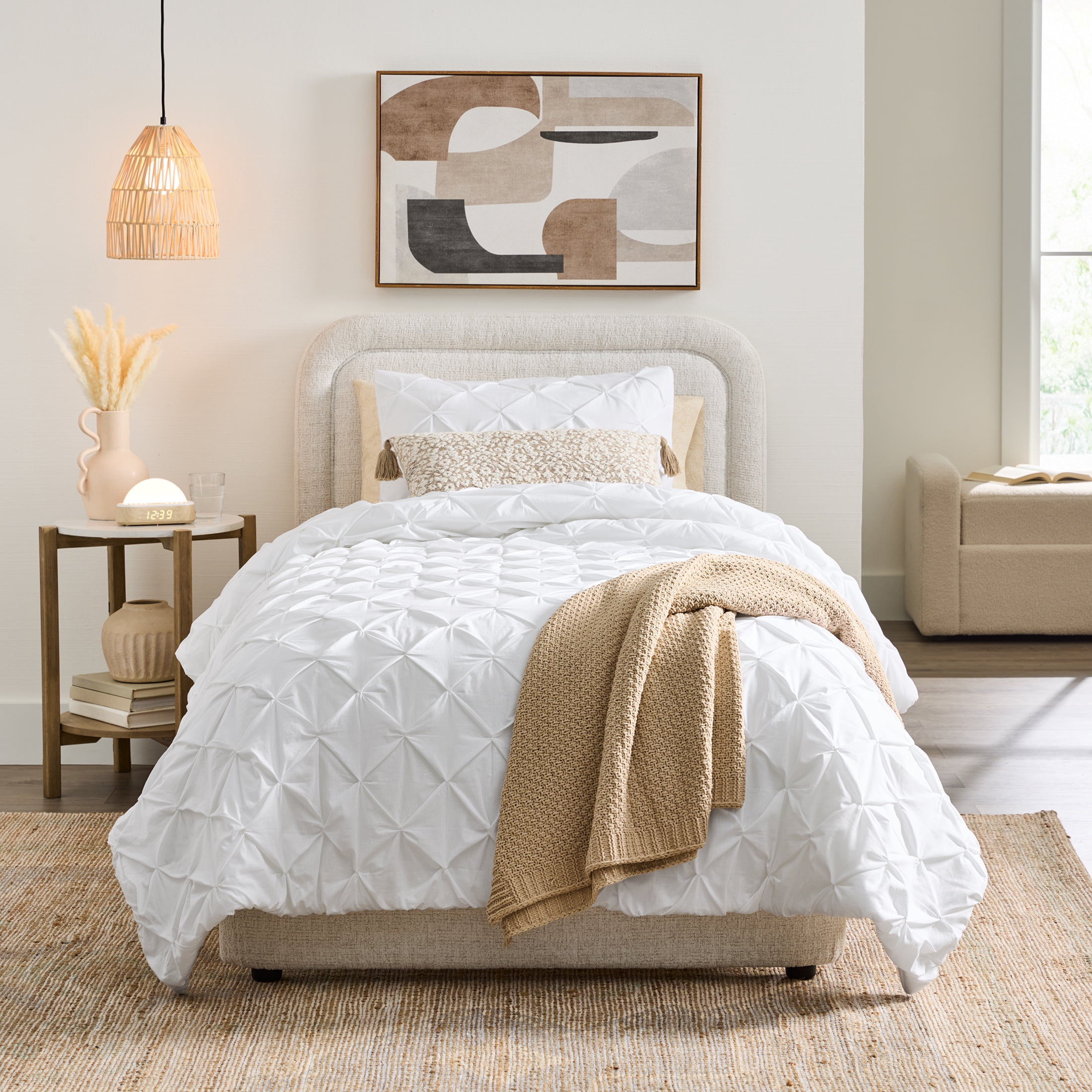 Better Homes & Gardens 2-Piece Arctic White Pintuck Comforter Set