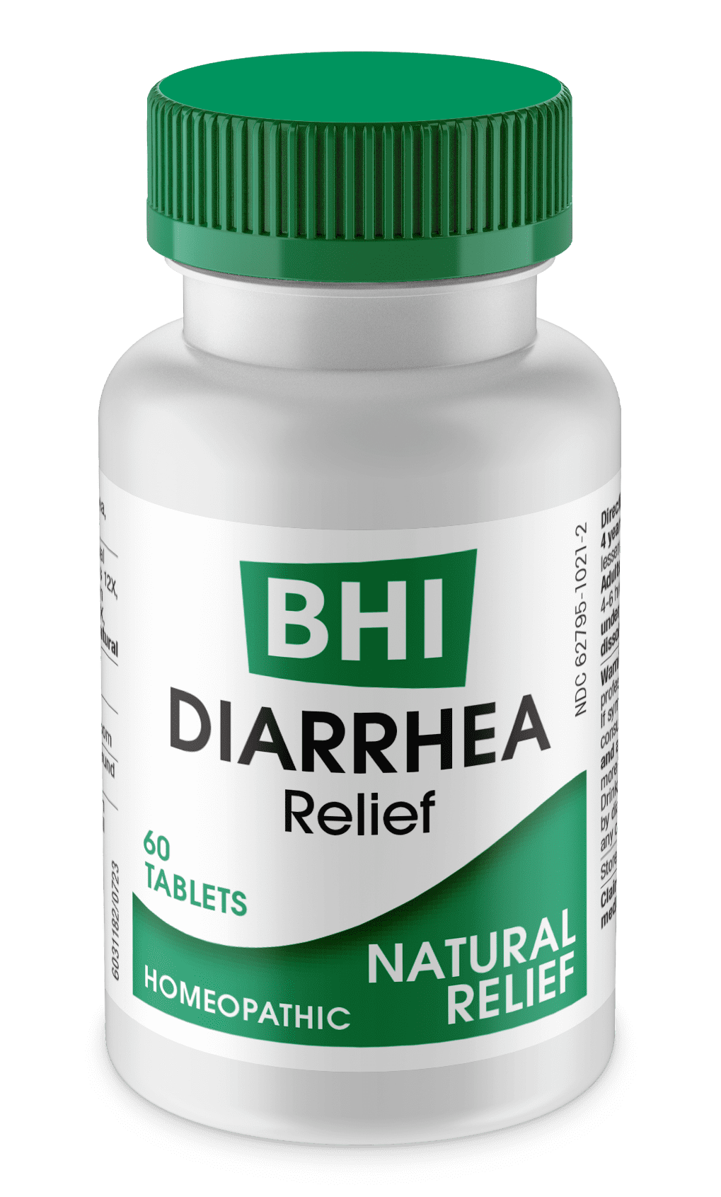 BHI Diarrhea Relief Tablets, Natural Homeopathic, 60 Tabs