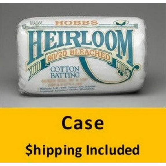 BHL120C Hobbs Heirloom 80/20 Bleached Batting (Case(4), King 120 in x 120 in) shipping included*