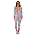 thumbnail image 1 of BHPJ By Bedhead Pajamas Women's Soft Knit Button Front One Piece Pajama Jumpsuit, 1 of 5