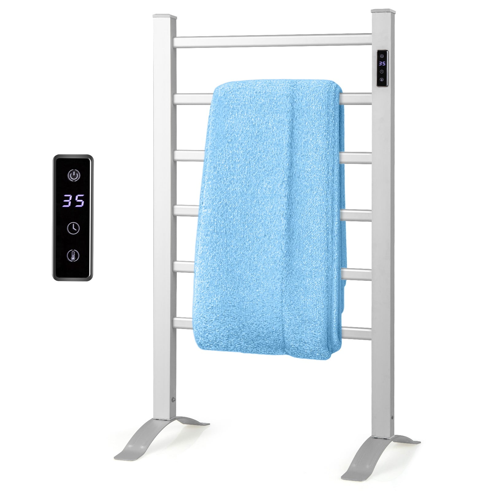 BHUIK 2-in-1 Electric Towel Warmer, Freestanding & Wall Mounted Heated ...