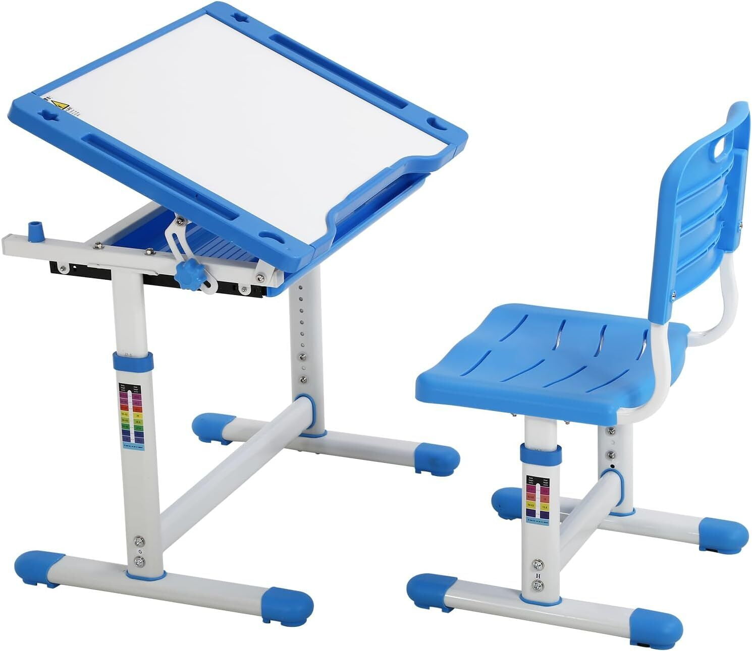 BHUIK Kids Desk and Chair Set Height Adjustable Study Table with Tilt