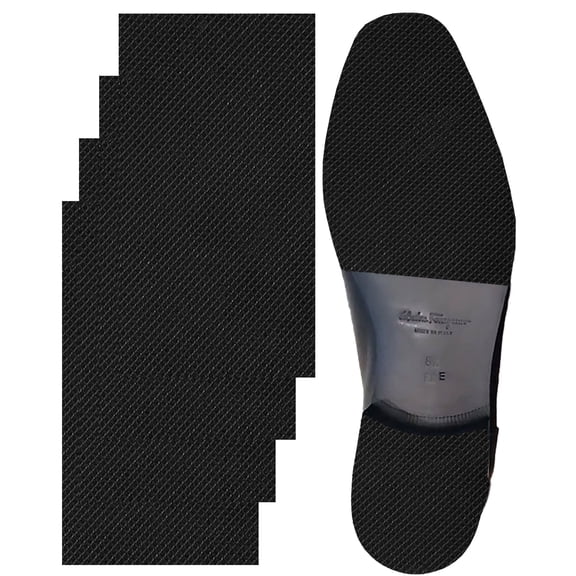 BHXANZOU Black Shoe Sole Protector,Anti Slip Shoe Grips on Bottom of shoes - Bottom Protector - Sole Guard - Non-Slip Shoe Pads for All Shoe Types, Repair & Protect Soles (6"x4",Black-2Pairs)