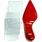 BHXANZOU Clear Red Bottom Shoe Sole Protector Compatible with Christian Louboutin & All Shoes | Anti-Slip Shoe Grips | Red Bottoms Sole Guard | Non-Slip Shoe Pads for Luxury Clear 2Pairs, 8" x4.5"