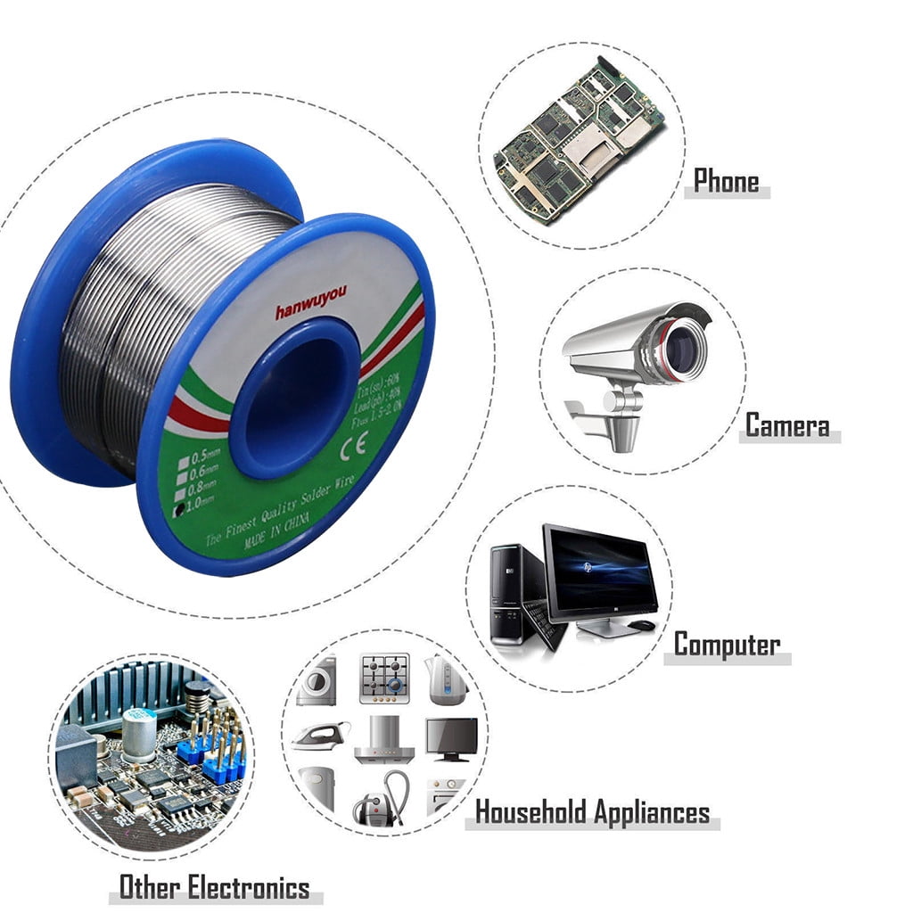 BHXYSGD 60-40 Tin Lead Rosin Core Solder Wire for Electrical Solderding 1.0MM 55G Home Supplies