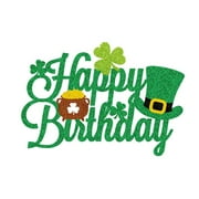 BHXYSGD Kitchen Supplies St. Patricks's Day Decorative Clovers Pullover Irish Birthday Party Cake Insert