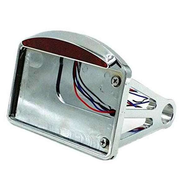 BHYShop LED Side Mount License Plate Bracket Tail Light for Harley Honda Yamaha Kawasaki Suzuki CB750 XS650 Chopper Bobber