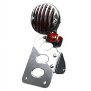 BHYShop Motorcycle Grill Vintage Retro Side Axle Mount License Plate Stop Tail Light Lamp for Harley Honda Kawasaki Suzuki Yamaha Triumph Victory XL FL CB Cafe racer Bobber Choppper Shadow VN