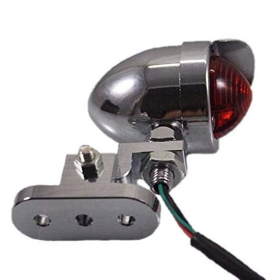 BHYShop Motorcycle Retro Vintage Bullet Tail Stop Brake Running Light for Harley Honda Kawasaki Suzuki Yamaha Rat Chopper Bobber Cruiser Cafe Racer VT CB