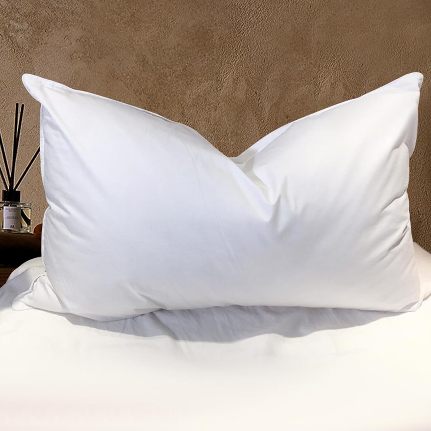 DWR Luxury Goose Feather Down Pillows for Sleeping 100 2 Pack Organic