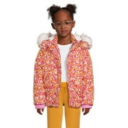 BHIP CLOTHING BHip Girls Faux Fur Lined Hooded Winter Puffer Coat, Sizes 4-16