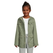 BHIP CLOTHING BHip Girls Hooded Twill Cargo Jacket, Sizes 4-16