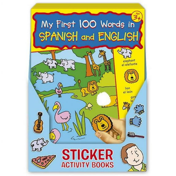 BI-LINGUAL STICKER ACTIVITY BOOK "My First Spanish Words" (24 Units Included)