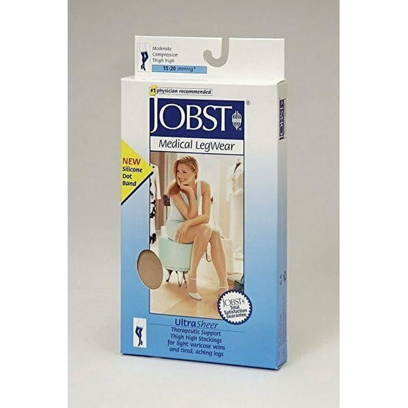 BI119378 - Bsn Jobst Silky Beige, Med., Ultrasheer, Thigh 15-20mm, Pair