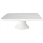 BIA Cordon Bleu Square Cake Stand, 11 X 11 X 3.75, White, Porcelain