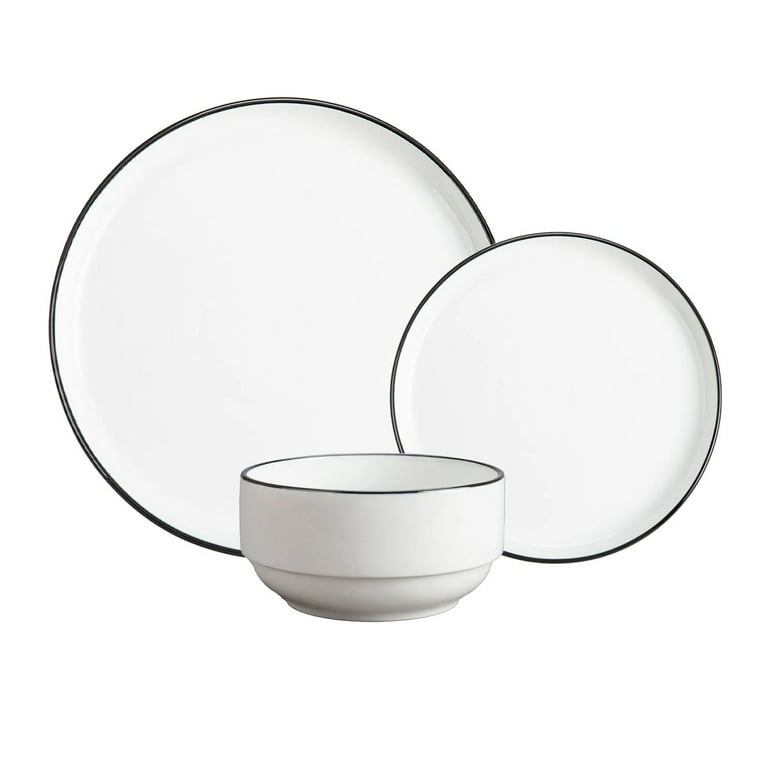 BIA Cordon Bleu Dinnerware Set, 12-Piece, Stackable Porcelain