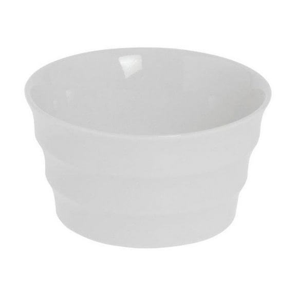 BIA Cordon Bleu 12 oz Round White Ceramic Stockholm Ramekin - 4 1/2"Dia x 2 1/2"D