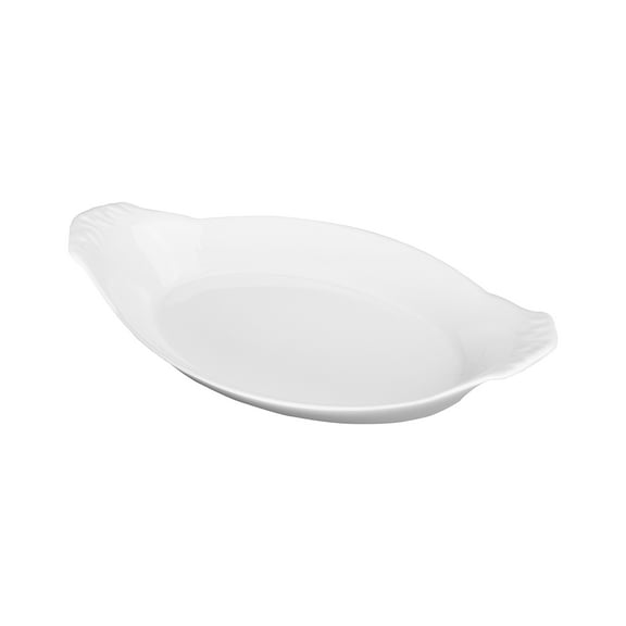 BIA Cordon Bleu 900051S4SIOC Au Gratin Porcelain Baking Dish Large White