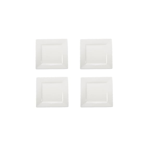 BIA Cordon Bleu 905162WS4SIOC White Square Plate, Set of 4, 10-Inch Length