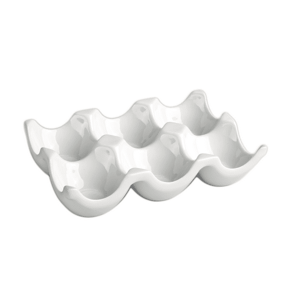 BIA White Porcelain Half Dozen Egg Crate