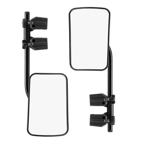 BIBABLYKE 1 Pair Caravans Rear View Mirror Vehicle Exterior Wing Mirror Adjustable Clip on Towing Mirror Extension for Caravans