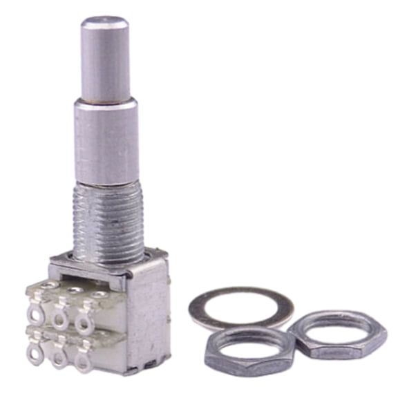 BIBABLYKE 1 Piece Stacked Potentiometer B5K/B10K/B50K/B100K/B250K/B500K Stacked Double Concentric Potentiometer with Center Detent