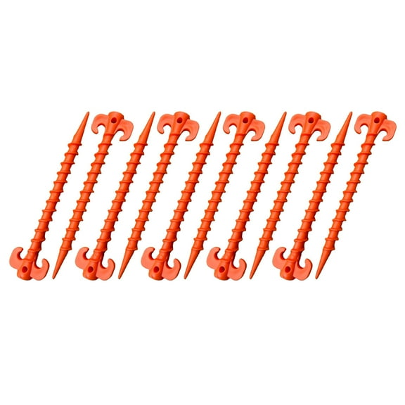 BIBABLYKE 10Pcs Camping Tent Stakes Tent Heavy Duty Tent Nails Plastic Screw Tent Pegs for Fixing Camping Tent Rain Tarps Outdoors
