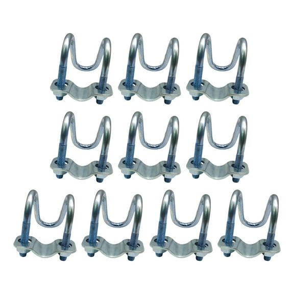 BIBABLYKE 10Pcs Crosses Pipe Clamp Double Screw Bolt Horizontal Vertical Connector Metal Steel Pipes Connector Fixator