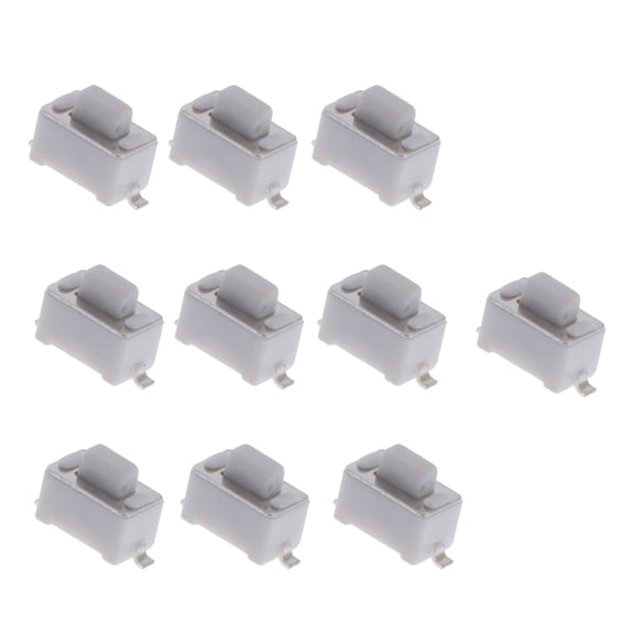 BIBABLYKE 10Pcs Microphone Button Switches Caps Two Pin Patches Button Switches Tact Switches Push Button Easy to Install
